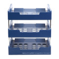 High quality office ps plastic desk organizer 3 tier document Tray